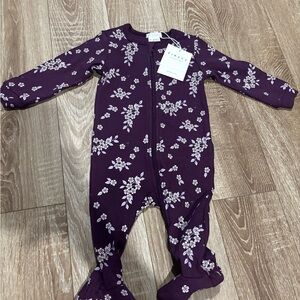 Petit Lem Purple Floral PJ One Piece